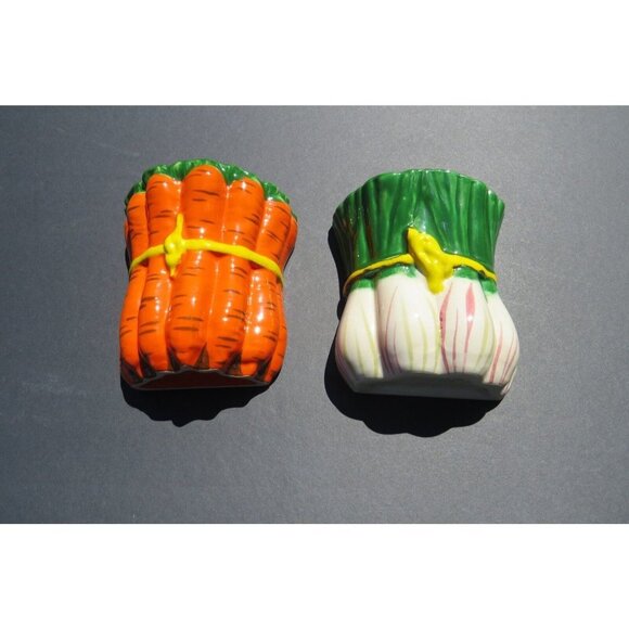 Italian Wall Pocket Set Onions Leeks Carrots Vegetables Italy Kitchen Decor - Picture 5 of 12
